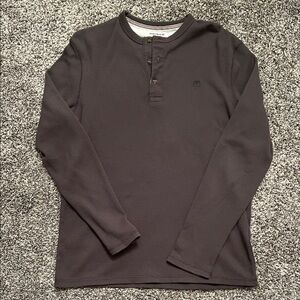 Timberland Men's Dark Gray Henley Shirt